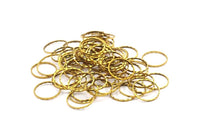 Brass Circle Connector, 50 Cutting Raw Brass Circles (12mm) A0583