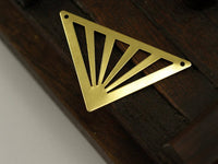 Bohemian Triangle Pendant, 10 Raw Brass Triangle Pendant With 2 Holes (45x35x35mm) A0010