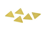 Tiny Brass Triangle, 250 Raw Brass Triangle Charms With 1 Hole (12x14mm) A0013