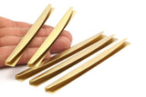 Brass Purse Charm - 4 Raw Brass Straight Pendant Findings For Purses, Wallets, Frames (130x9mm) D0513