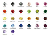 Ss47 Sapphire, 20 Ss47 Sapphire Rivoli Sew On Rhinestone Silver Plated Brass Prong Setting 4 Hole Slider 10.5mm