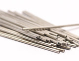 Silver Tube Beads - 50 Nickel Free Silver Tone Copper Long Tubes (60x2mm) D0448