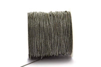 Gunmetal Brass Chain, 5 Meters - 16.5 Feet 1.2 Gunmetal Brass Faceted Ball Chain - W72 ( Z023 )