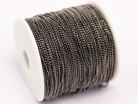 Gunmetal Brass Chain, 5 Meters - 16.5 Feet 1.2 Gunmetal Brass Faceted Ball Chain - W72 ( Z023 )