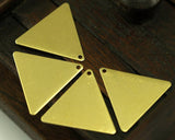 Tiny Triangle Charm, 150 Raw Brass Triangle Charms With 1 Hole (22x25mm) Brs 3027 A0082