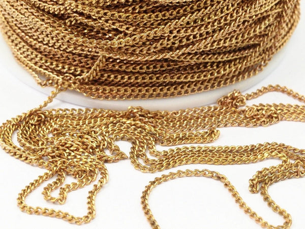 Brass Chain, 10m (1.5mm) Brass Soldered Chain - Red009 Z062