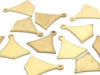 Brass Chevron Charm, 12 Raw Brass Chevron Charms (17x15mm) Bs 1342