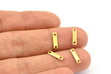 Brass Tiny Bar, 1000 Raw Brass Rectangle Connectors (10x2.5mm) Brs 613 A0067