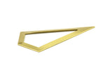 Necklace Triangle, 12 Raw Brass Triangle Charms with 1 holes (54x29mm) U015