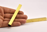 4 Huge Raw Brass Square Tubes (10x100mm) Bs 1514
