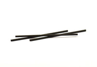 90mm Black Tubes, 12 Oxidized Brass Black Long Tubes (2.5x90mm) S239