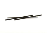90mm Black Tubes, 24 Oxidized Brass Black Long Tubes (2.5x90mm) S239