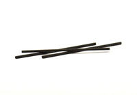 90mm Black Tubes, 12 Oxidized Brass Black Long Tubes (2.5x90mm) S239