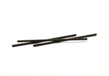 90mm Black Tubes, 12 Oxidized Brass Black Long Tubes (2.5x90mm) S239