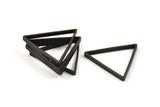 Black Triangle Charm - 24 Oxidized Brass Black Triangle Charms (24x0.8x2mm) Bs 1197 S551