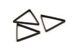 Black Triangle Charm - 24 Oxidized Brass Black Triangle Charms (24x0.8x2mm) Bs 1197 S551