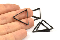 Black Triangle Charm - 24 Oxidized Brass Black Triangle Charms (24x0.8x2mm) Bs 1197 S551
