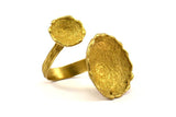Duchess Ring Settings - 1 Raw Brass Duchess Ring Setting with Pad Size 21mm U047