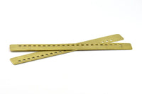 Brass Bracelet Blank - 2 Raw Brass Square Flat Bracelet Blanks Without Holes (145x15x0.80mm) V023