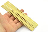Brass Bracelet Blank - 2 Raw Brass Square Flat Bracelet Blanks Without Holes (145x15x0.80mm) V023