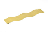 Brass Bracelet Blank - 2 Raw Brass Wave Flat Stamping Bracelet Blanks (30x152x0.80mm) V075