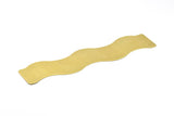 Brass Bracelet Blank - 2 Raw Brass Wave Flat Stamping Bracelet Blanks (30x152x0.80mm) V075