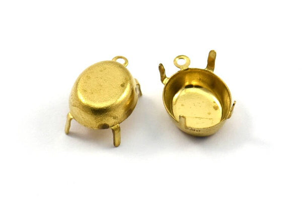 Elips Çatal Ayarı, 25 Ham Pirinç Elips 1 Döngü, 4 Pençe Çatal Ayarı, Konnektörler (10x12 mm) S424