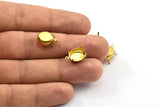 Elips Çatal Ayarı, 25 Ham Pirinç Elips 1 Döngü, 4 Pençe Çatal Ayarı, Konnektörler (10x12 mm) S424