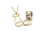 Claw Ring Settings - 925 Silver 4 Claw Ring Blanks for Natural Stones N0118