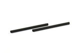 35mm Black Tubes, 25 Oxidized Brass Black Tube Beads (2x35mm) D0227 S228