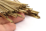Brass Himmeli Tubes - 12 Raw Brass Himmeli DIY Tube Beads (2.5x175mm)