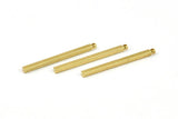 Tiny Necklace Bar, 24 Raw Brass Bar Connectors, Necklace, Earring, Bracelet Findings With 1 Hole (2x30mm) BS 1780