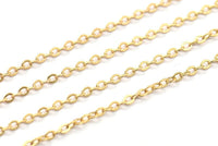 Brass Chain, Raw Brass Soldered Chain (2.4x1.9mm) 5m-10m-20m-50m-90m MB 7-11 Z036