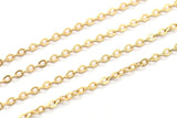 Brass Chain, Raw Brass Soldered Chain (2.4x1.9mm) 5m-10m-20m-50m-90m MB 7-11 Z036