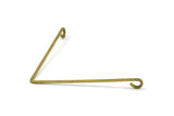 Brass Wire Pendant, 24 Raw Brass Wire Pendant With 2 Holes (40x0.8mm) BS 1765