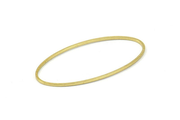 Raw Brass Oval Connectors, 24 Raw Brass Oval Shaped Rings (40x20x0.80mm) BS 2334