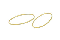 Ham Pirinç Oval Bağlantı Elemanları, 24 Ham Pirinç Oval Şekilli Halka (40x20x0,80 mm) BS 2334