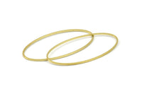 Ham Pirinç Oval Bağlantı Elemanları, 24 Ham Pirinç Oval Şekilli Halka (40x20x0,80 mm) BS 2334