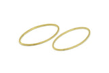 Raw Brass Oval Connectors, 50 Raw Brass Oval Shaped Rings (30x15x1x0.8mm) BS 2333