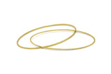 Raw Brass Oval Connectors, 12 Raw Brass Oval Shape Rings (27x54x1mm) BS 2331