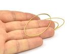 Raw Brass Oval Connectors, 12 Raw Brass Oval Shape Rings (27x54x1mm) BS 2331