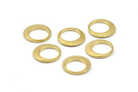 Brass Hoop Finding, 12 Raw Brass Geometric Pendants, Charms, Earring Findings (12x1.5mm) BS 2009