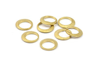Brass Hoop Finding, 12 Raw Brass Geometric Pendants, Charms, Earring Findings (12x1.5mm) BS 2009
