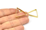 Brass Triangle Charm, 12 Raw Brass Triangles with 2 Holes (27x24x3x0.60mm) BS 2352