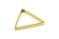 Brass Triangle Charm, 12 Raw Brass Triangles with 2 Holes (27x24x3x0.60mm) BS 2352