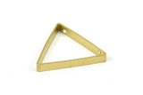 Brass Triangle Charm, 12 Raw Brass Triangles with 2 Holes (24x21x3x0.60mm) BS 2354