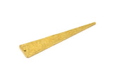 Hammered Triangle Charm, Raw Brass Hammered Long Triangle Charms, Pendant, Earring Findings (11x50x1.2mm) N0276
