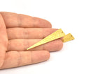Hammered Triangle Charm, Raw Brass Hammered Long Triangle Charms, Pendant, Earring Findings (14x63x1,2mm) N0435