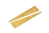 Hammered Triangle Charm, Raw Brass Hammered Long Triangle Charms, Pendant, Earring Findings (14x63x1,2mm) N0435