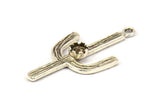 Cam Çerçeveli Kaktüs, 4 mm Taş Çerçeveli 1 Antik Gümüş Kaplama Pirinç Kaktüs Tılsımı, Mücevher Malzemeleri (37x18 mm) N0228 H0235